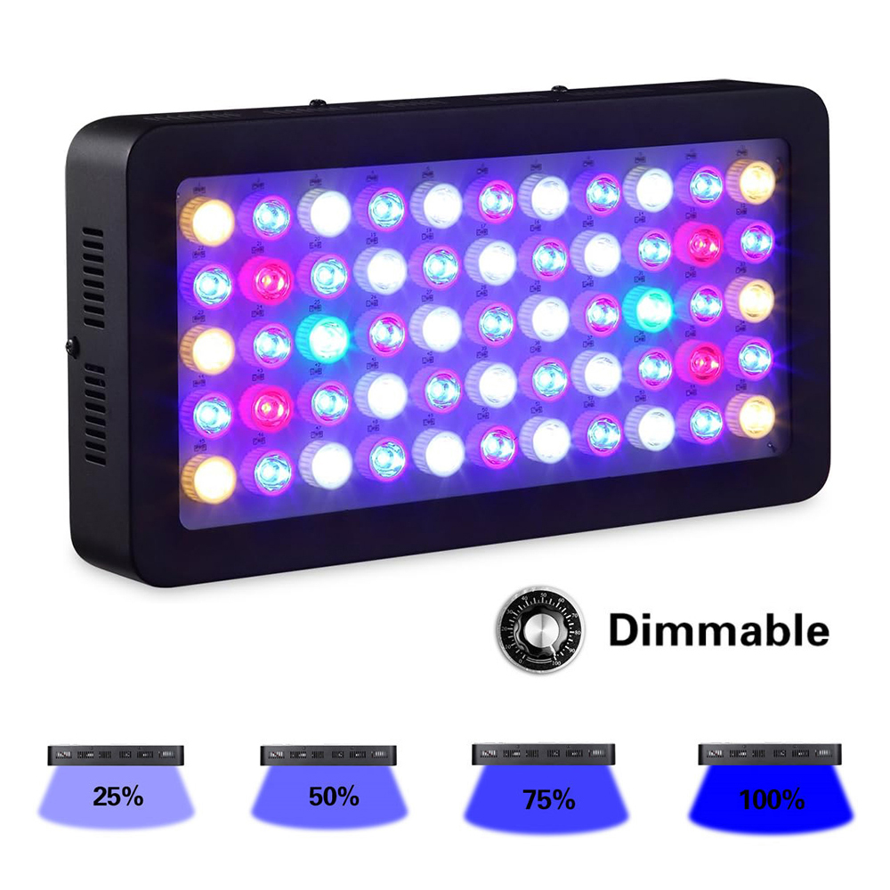 165W Dimmable LED Aquarium Light Fish Tank Marine Reef Coral Lamp AQL1400