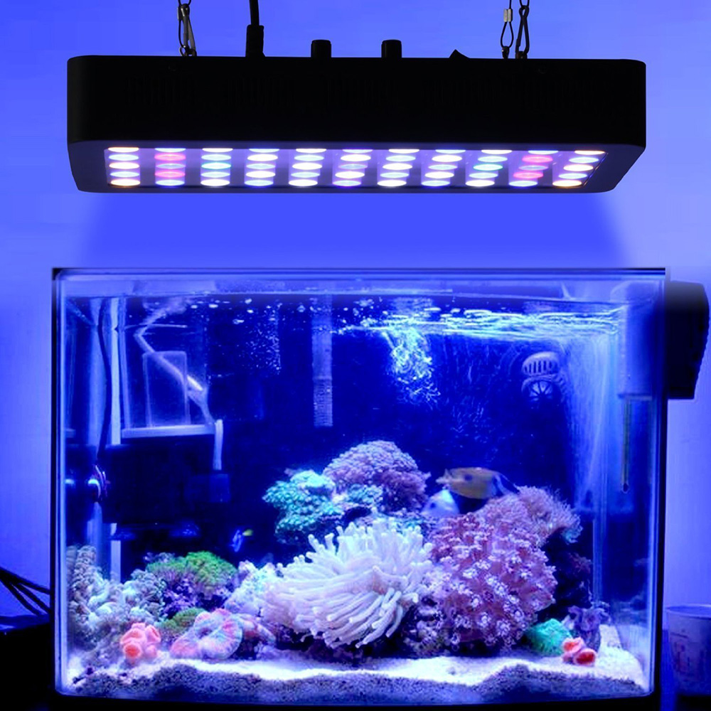 165W Dimmable LED Aquarium Light Fish Tank Marine Reef Coral Lamp for Saltwater Freshwater Underwater Aquariums Accessories