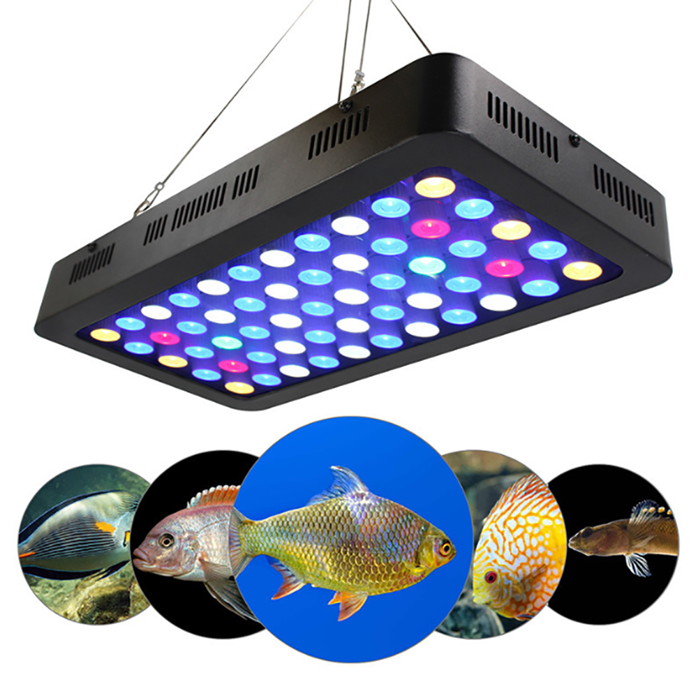 165W Dimmable LED Aquarium Light Fish Tank Marine Reef Coral Lamp for Saltwater Freshwater Underwater Aquariums Accessories