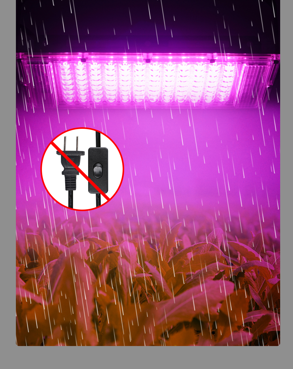 NEW AC220V Waterproof 100W Floodlight Spotlighting Led Commercial Growth Lamp Full Spectrum Led Plant Grow Lights Greenhouse 90
