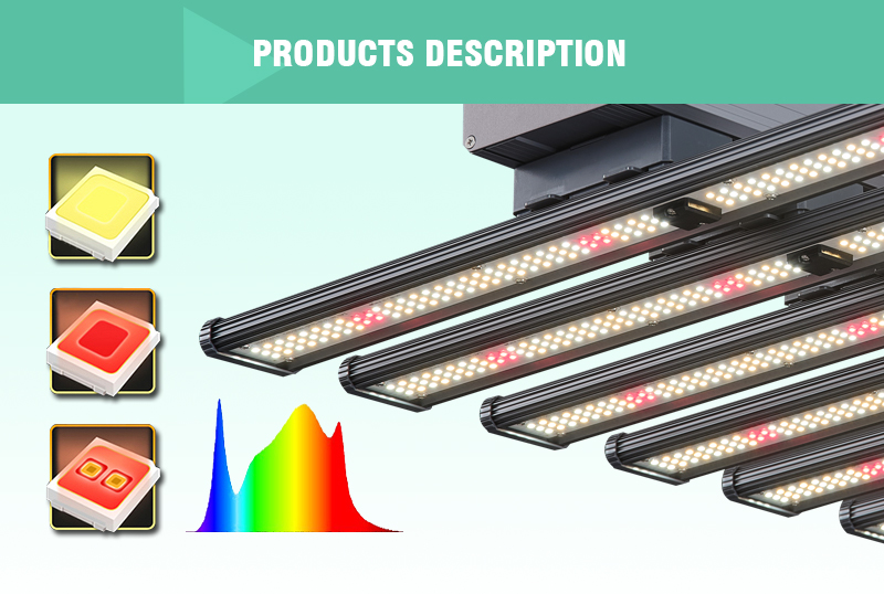 1000W LM301H LED Grow Light UV/IR Bars Aluminum Full Spectrum 240W/800W LM301B Hydropo<i></i>nics Indoor Plant Bloom-Low