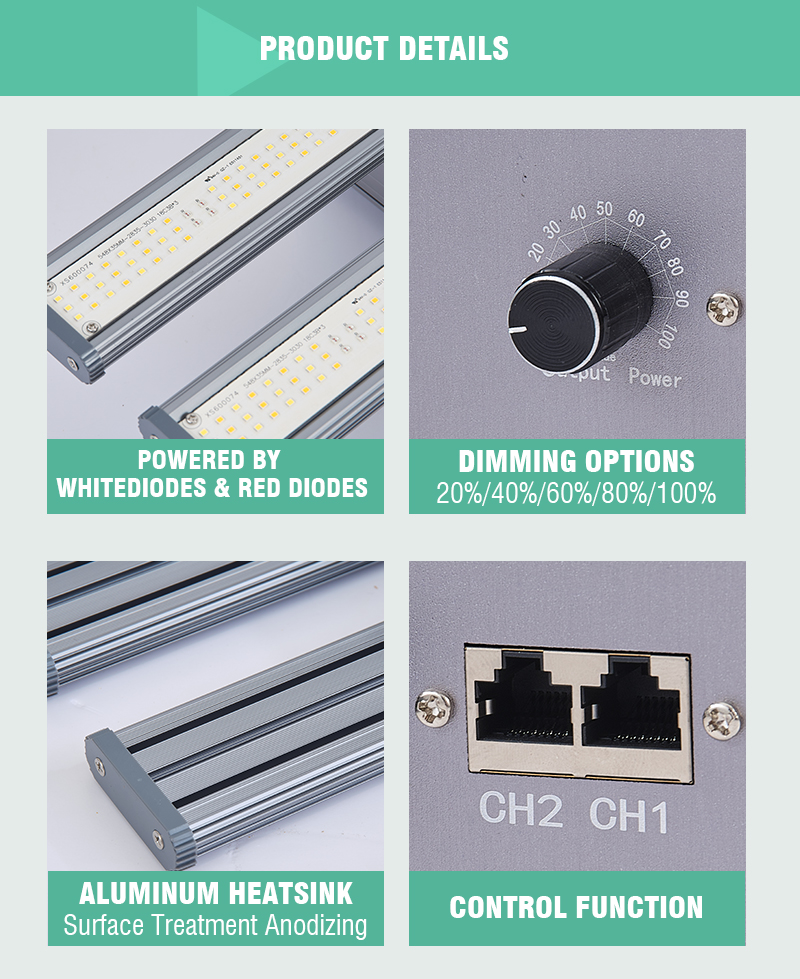 1000W LM301H LED Grow Light UV/IR Bars Aluminum Full Spectrum 240W/800W LM301B Hydropo<i></i>nics Indoor Plant Bloom-Low