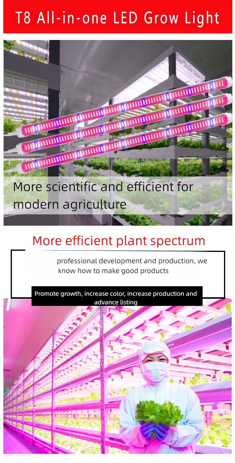 T8 Full Spectrum Led Grow Light Strips Toplighting Greenhouse Grow Lamp