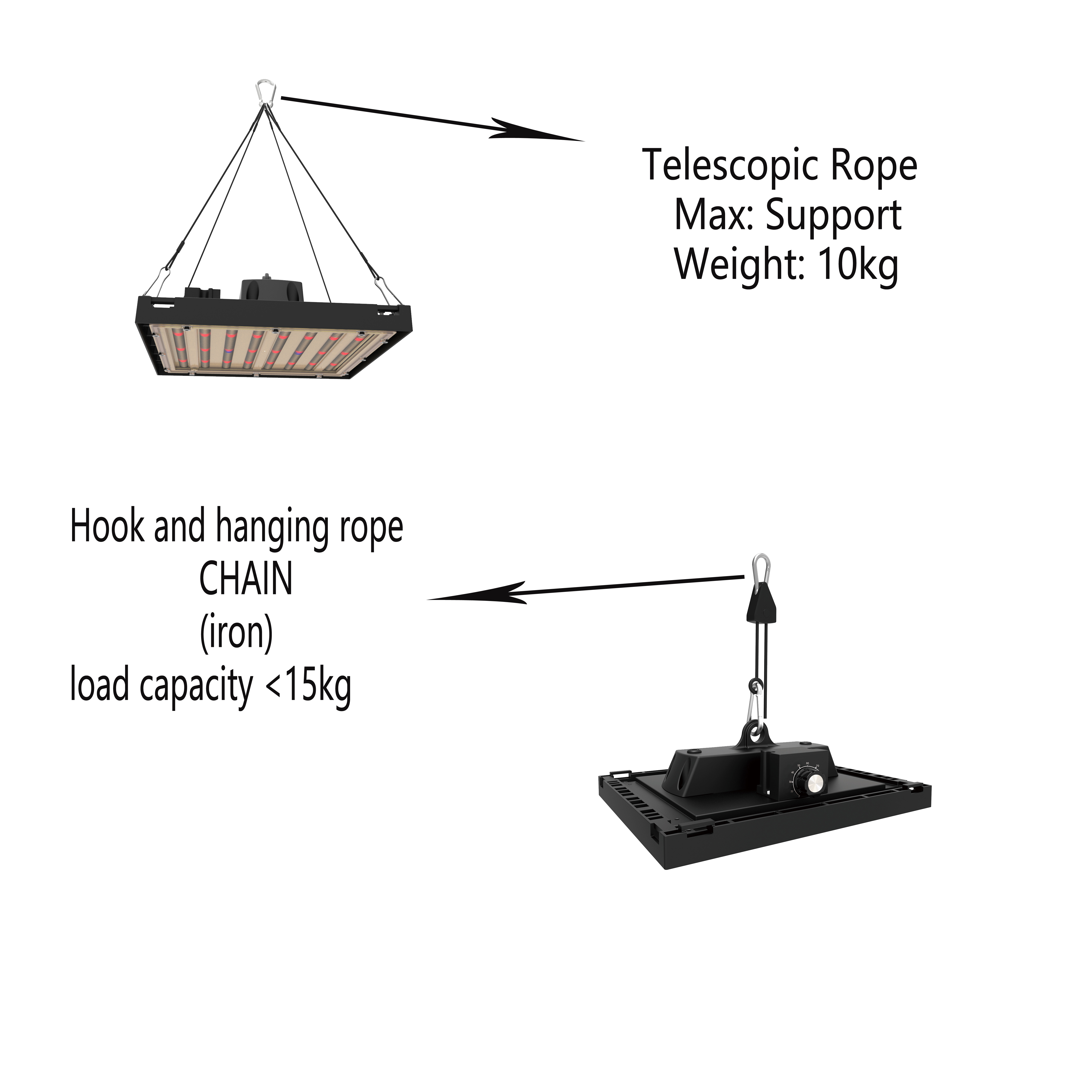 Waterproof Led Veg Grow Light 130lm / W Suitable for Vegetable 240w Led Grow Light with Dimmable for Indoor Plants