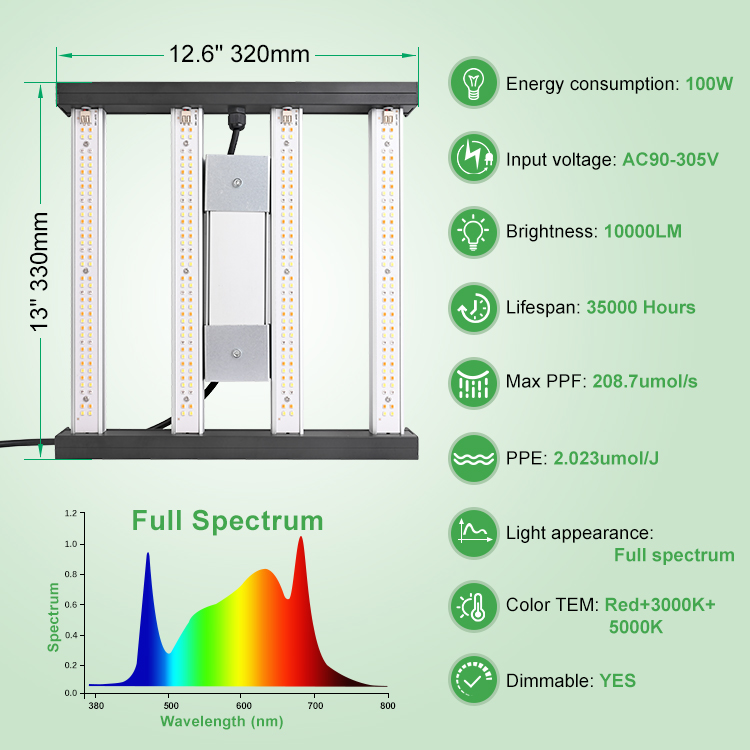 Dimmable Grow Light Hydroponics Veg Plant Led Grow Lights GRW470picture2