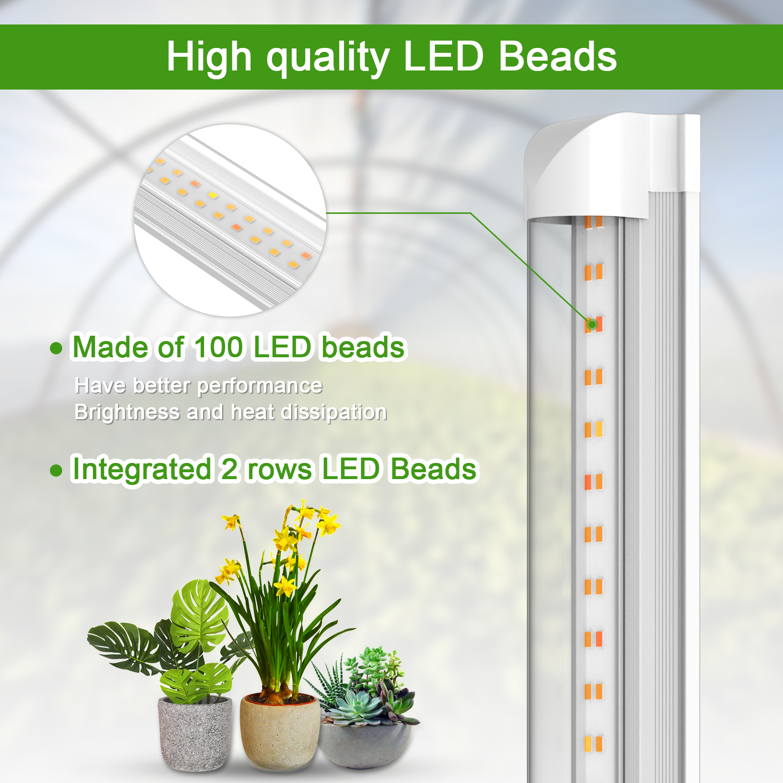 40W Full Spectrum Vegetable Grow LED Tube Light GRW580picture3