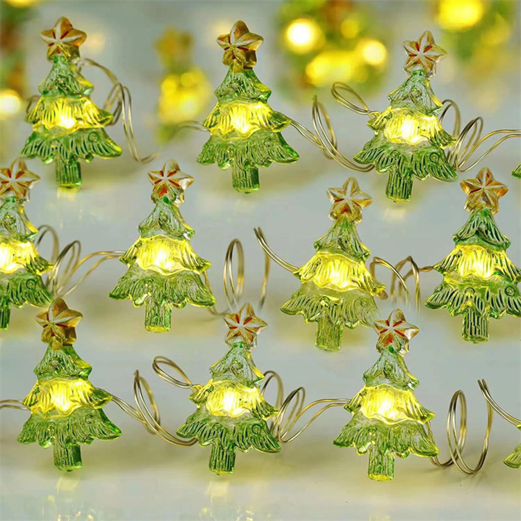 2M 20Lights Santa Christmas Light Ornaments Navidad Gifts Christmas Decorations Hanging Led Christmas String Lights With Battery