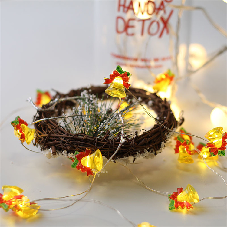 2M 20Lights Santa Christmas Light Ornaments Navidad Gifts Christmas Decorations Hanging Led Christmas String Lights With Battery