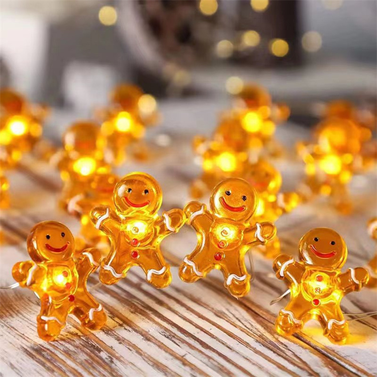 2M 20Lights Santa Christmas Light Ornaments Navidad Gifts Christmas Decorations Hanging Led Christmas String Lights With Battery