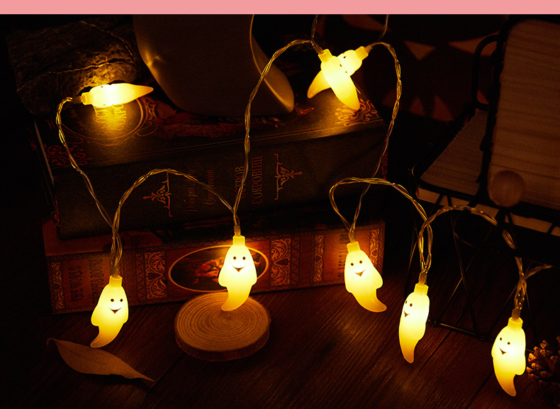New Halloween LED Ghost Light String Festival Horror Decorative Lights for Party Layout