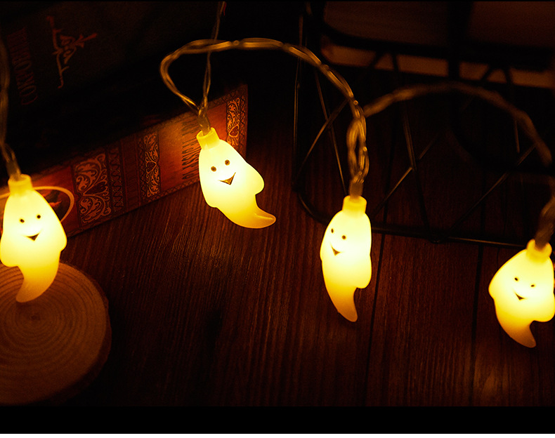 New Halloween LED Ghost Light String Festival Horror Decorative Lights for Party Layout