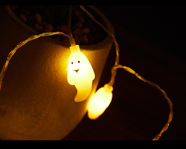 New Halloween LED Ghost Light String Festival Horror Decorative Lights for Party Layout