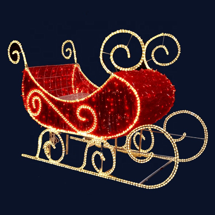 Outdoor Waterproof Garden Street Landscape 3d LED Motif Rope Lamp Giant Reindeer Christmas Luminous Decoration Lights