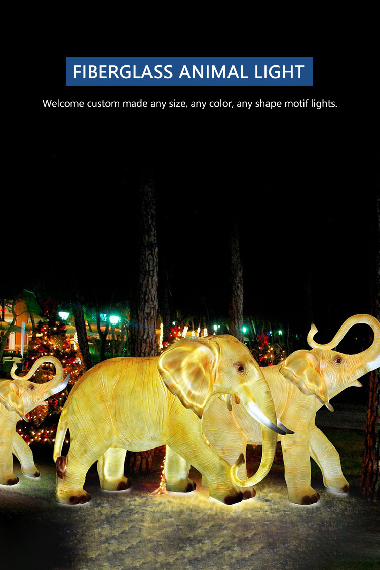 3D Fiberglass Fawn Deer  Sculpture Lamp Animal Led Motif Decorations Lights High Quality Easter Holiday Decoration Outdoor