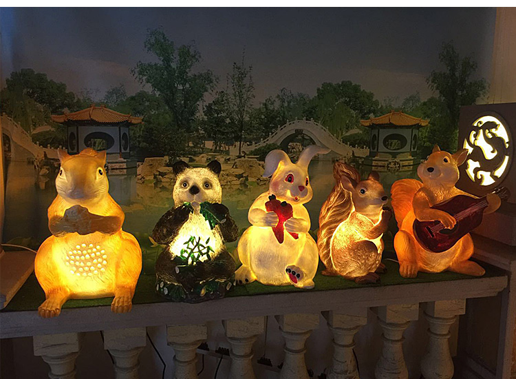 3D Fiberglass Fawn Deer  Sculpture Lamp Animal Led Motif Decorations Lights High Quality Easter Holiday Decoration Outdoor