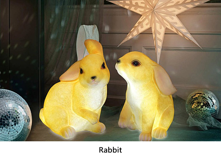 3D Fiberglass Fawn Deer  Sculpture Lamp Animal Led Motif Decorations Lights High Quality Easter Holiday Decoration Outdoor