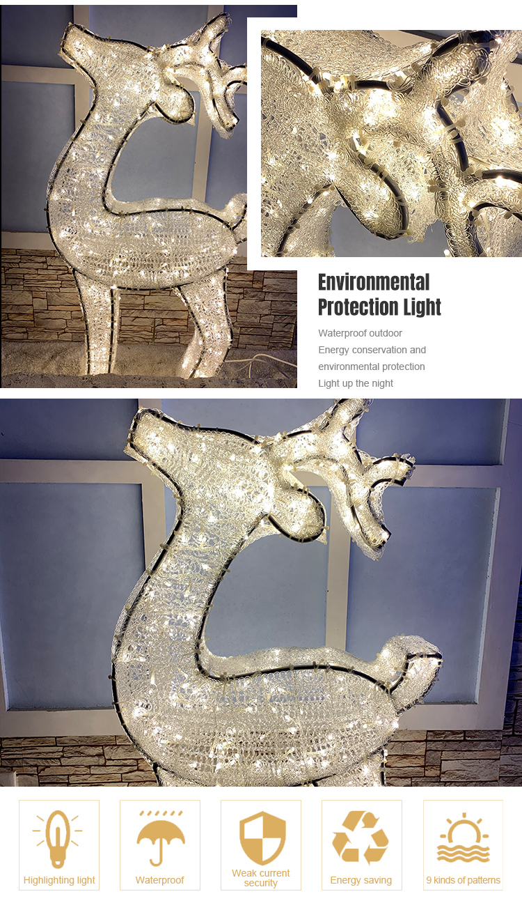 Custom CE Standard Outdoor Decoration Street Pole Christmas LED Motif Lights
