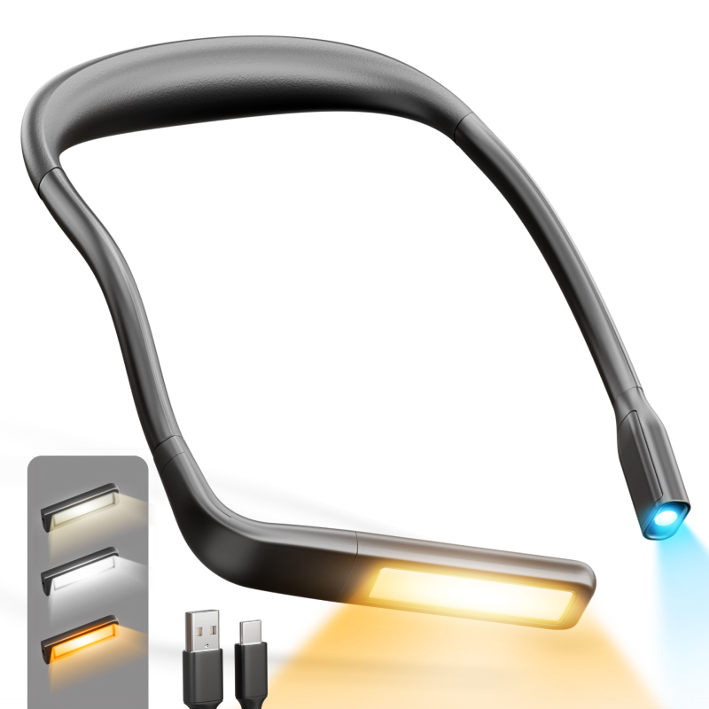 Customized Neck Light Rechargeable Flexible LED Book Reading Light BOK500