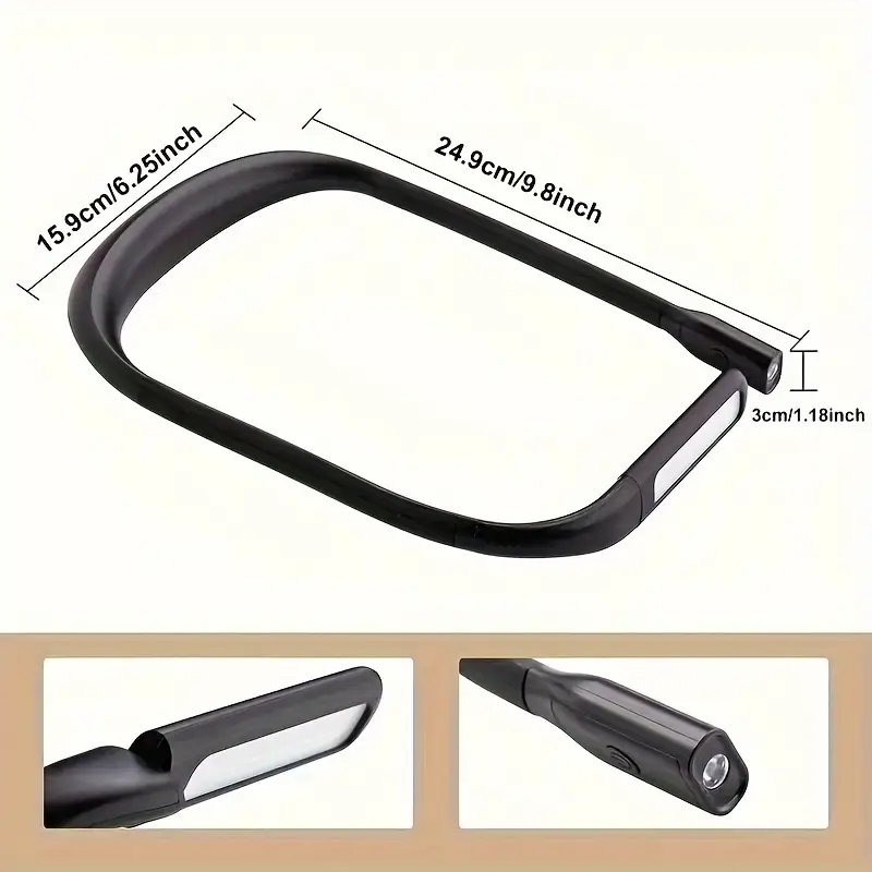 Adjustable Brightness LED Desk Lamp with 3 Color Options Modern Design High Beam Flashlight Lighting Book & Bed Reading Light