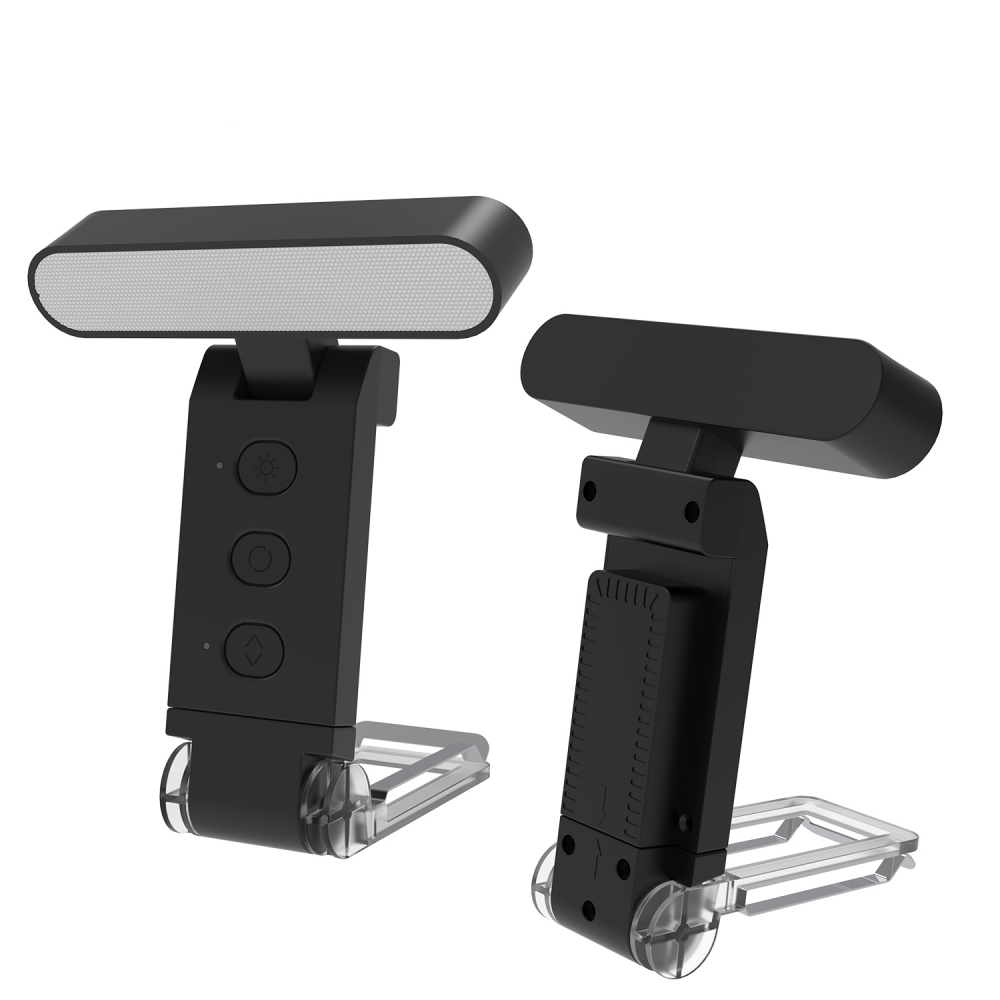USB Rechargeable Mini Foldable LED Clip-on Book Light BOK600