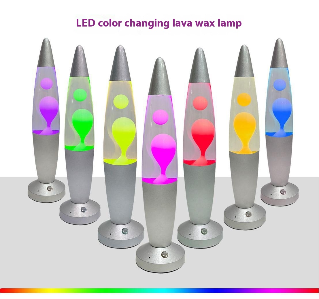 Cross-Border LED Decorative Gradient Lava Wax Lamp Creative Floating Table Night Lamp Shape for Bedroom Atmosphere Enhancement
