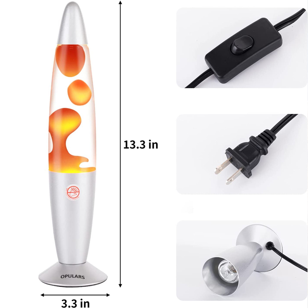 Modern Indoor Glass Bottle rainbow Night Tall Large Rocket LED Lava Lamp LAV1200picture6