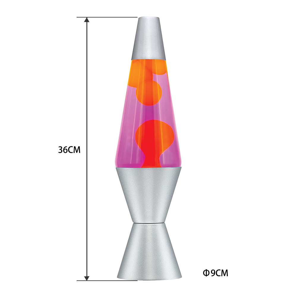 Glass Wax 30W Bottle Aluminum Base Clear Liquid Mini Rocket LED Lava Lamp LAV1300picture6