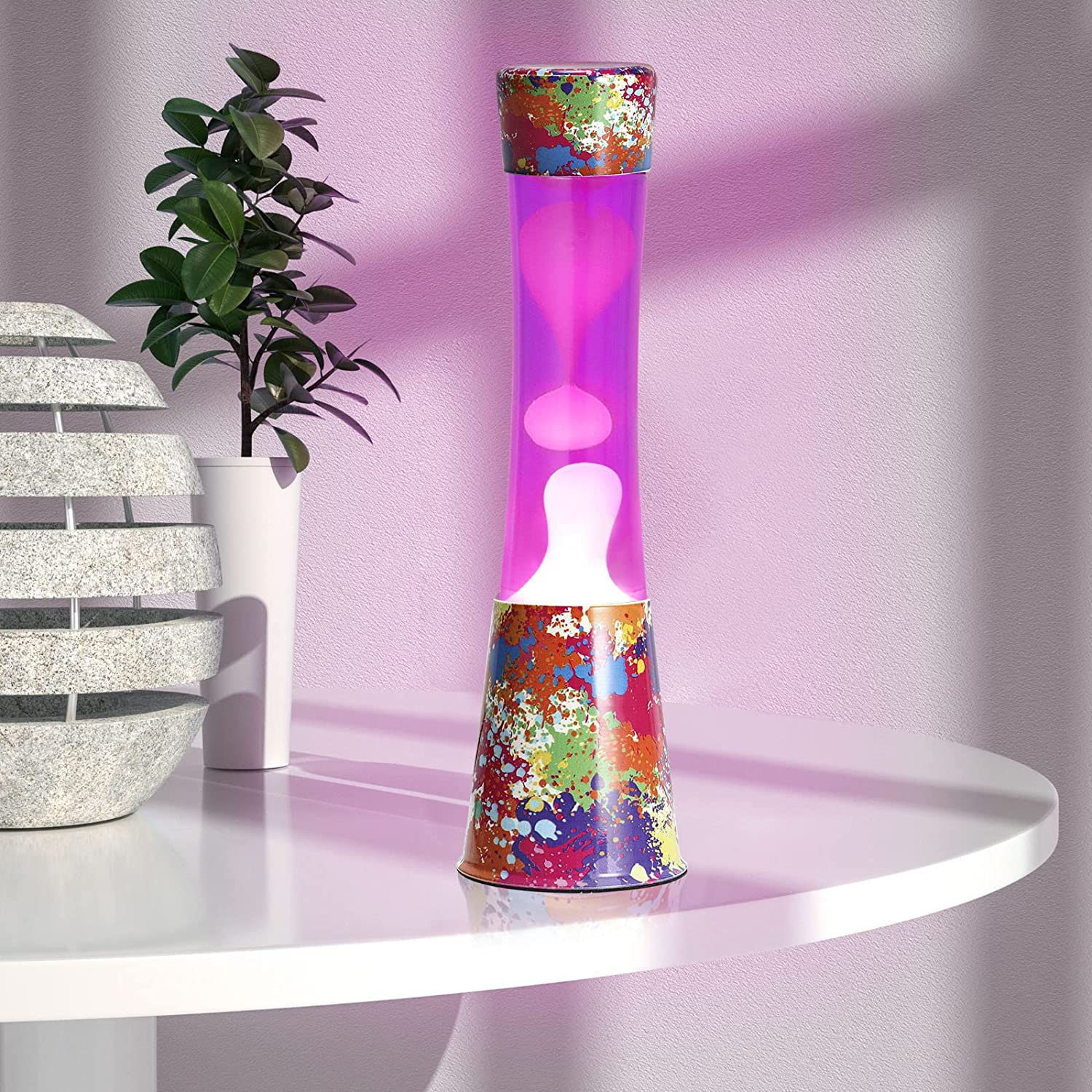 Indoor Decor Gift Flower Base pink Water Wax pink LED Lava Lamp LAV1400picture5