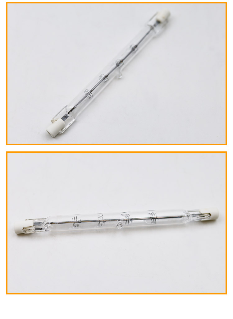 1000W Dimmable R7S J125 Lighting HAL-R7S Halogen Heat Lamp with Clear Infrared Quartz Glass Tube Bulb 110V 230V