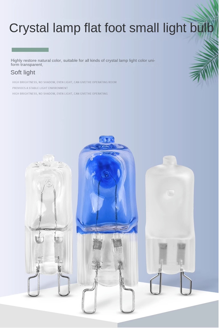 G9 Halogen Lamp Bead 220V 25W 40W 60W Pin Frosted Light Source Oven Bulb Explosion-Proof High Temperature 500 Glass Material