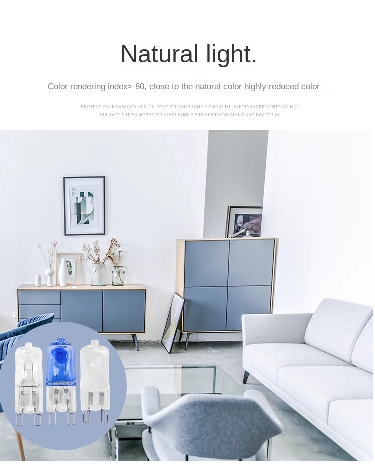 G9 Halogen Lamp Bead 220V 25W 40W 60W Pin Frosted Light Source Oven Bulb Explosion-Proof High Temperature 500 Glass Material