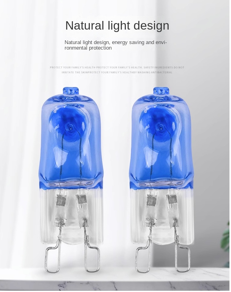 G9 Halogen Lamp Bead 220V 25W 40W 60W Pin Frosted Light Source Oven Bulb Explosion-Proof High Temperature 500 Glass Material