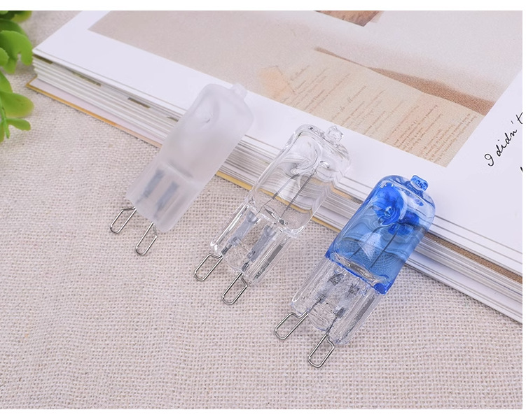 G9 Halogen Lamp Bead 220V 25W 40W 60W Pin Frosted Light Source Oven Bulb Explosion-Proof High Temperature 500 Glass Material
