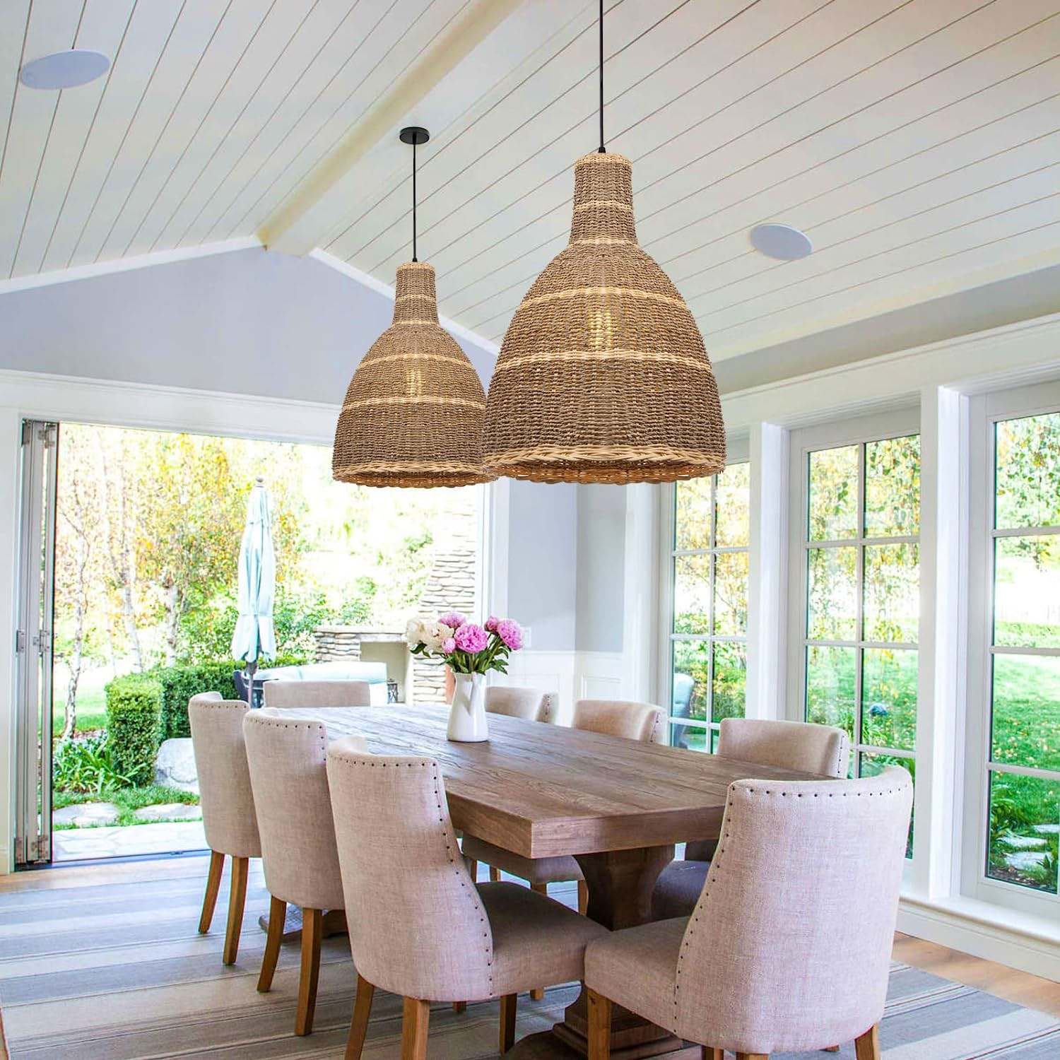 Handmade Rattan Hang Light Chinese Style Lantern Woven Bamboo Pendant Lamp CNS100picture4