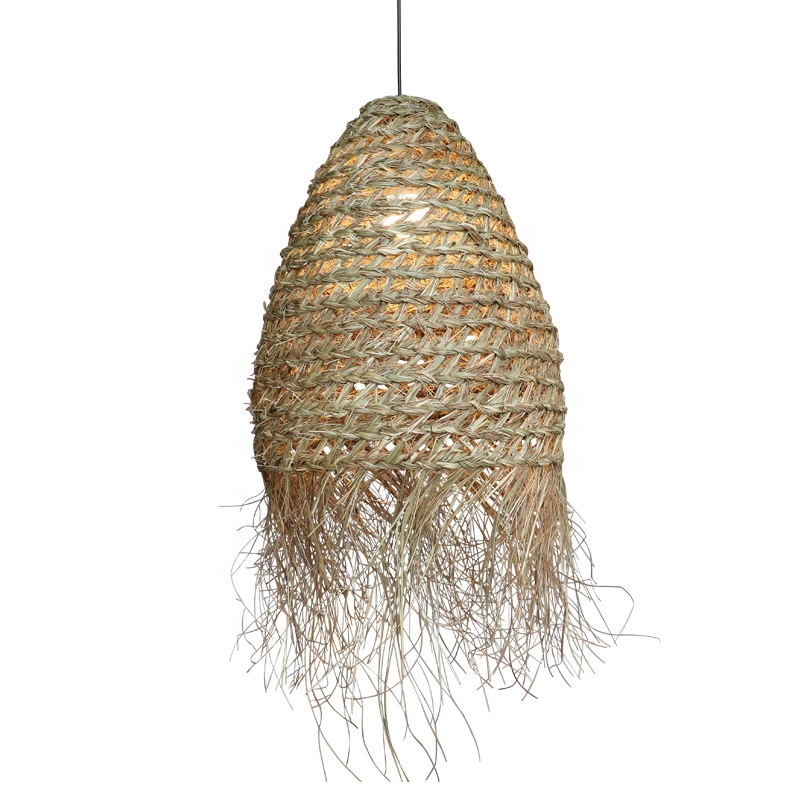 Chinese Vintage Classic Rattan Woven Tea Shop Hanging Pendant Lamp RTS240