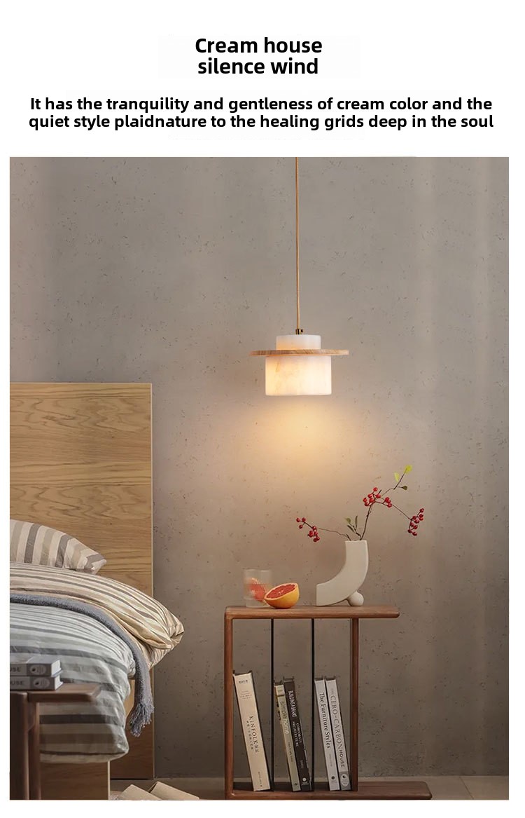 Medie<i></i>val Vintage Single-Head Retro Linear Chandelier Wabi-Sabi Style Atmosphere Lamp for Bedroom & Restaurant Bar Small Size