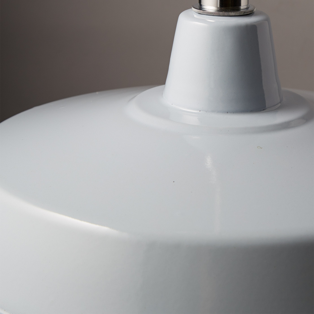 7.2-18 Nostalgia Lights Classic Enamel Shade Gray Pendant Light