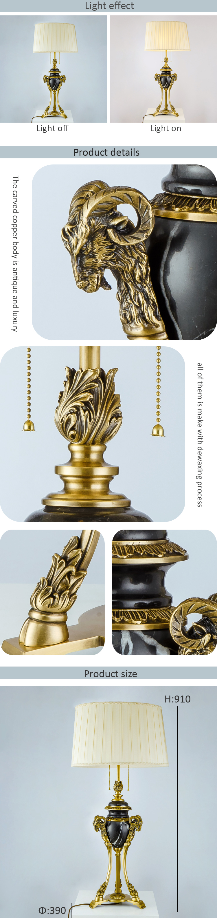 Luxury Vintage European Lights Unique Design Style Home Lighting Hotel Villa Design Table Lamp Best Choice Vintage LED Electric
