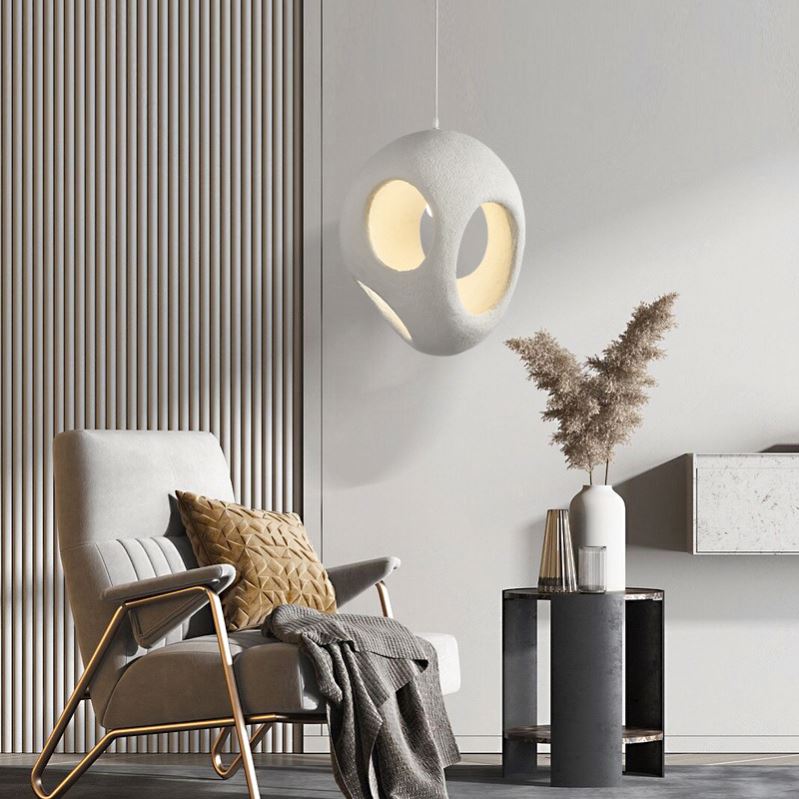 Japanese Wabi Sabi Style Creative Modern White Indoor Pendant Light JPS300picture3