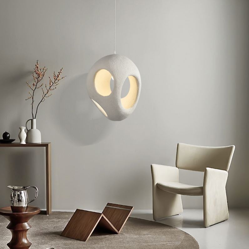 Japanese Wabi Sabi Style Creative Modern White Indoor Pendant Light JPS300picture4
