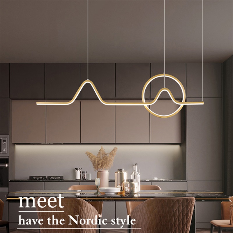 Gold Co<i></i>ntemporary Nordic Creative Decoration LED Fixture for Home Living Room Pendant Lights