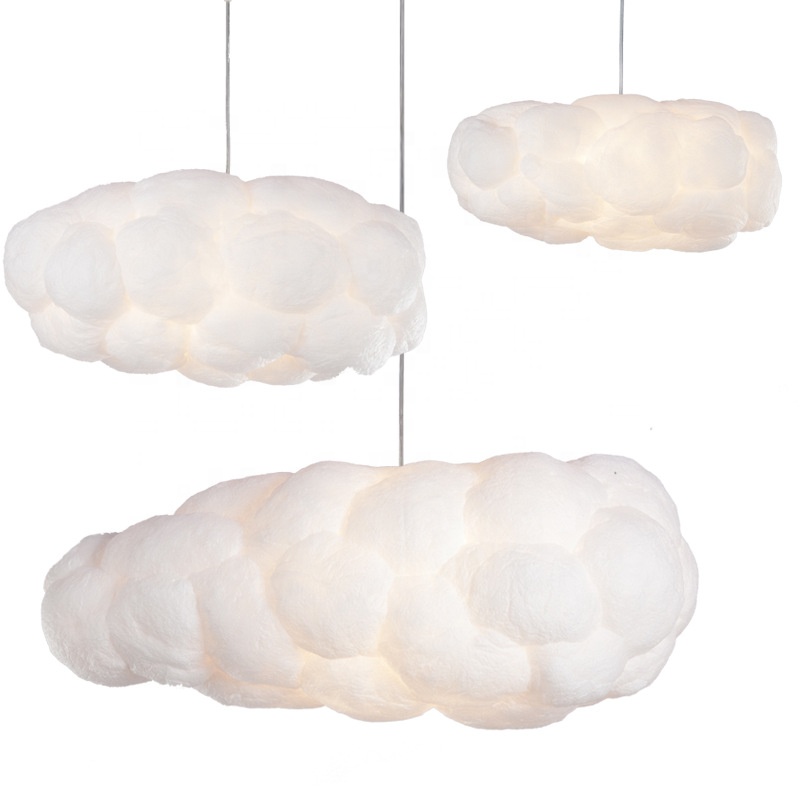 Nordic Simple Cloud Modern Chandelier Lights LED Cotton Pendant Lamp EUS460
