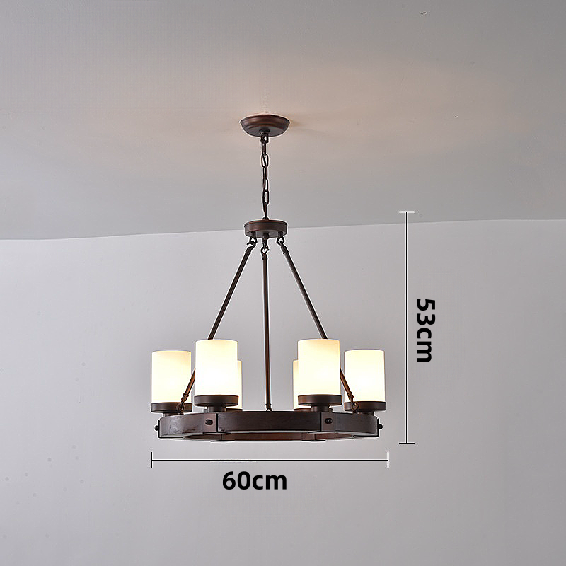 American Design Solid Wood Chandelier Oval Pendant Lamp NAS500picture2