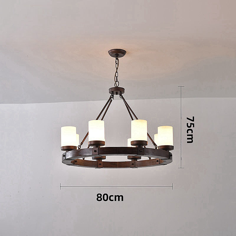 American Design Solid Wood Chandelier Oval Pendant Lamp NAS500picture3