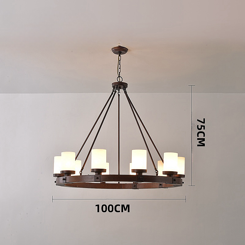 American Design Solid Wood Chandelier Oval Pendant Lamp NAS500picture4