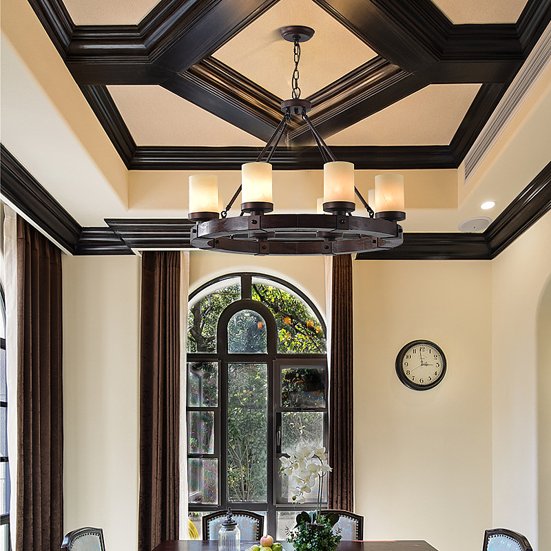 American Design Solid Wood Chandelier Oval Pendant Lamp NAS500picture5