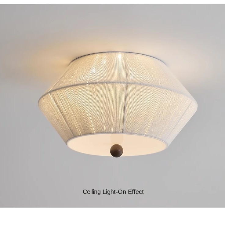 Japanese Solid Wood Antique Woven Paper Rope Ceiling Lamp JPS800picture5