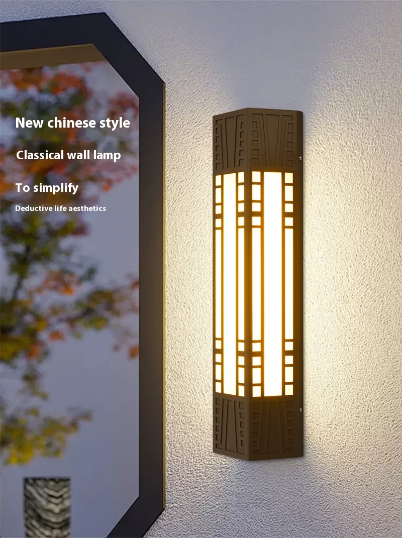 Manufacturer Wholesale Chinese Style LED Garden Wall Lamp Aluminum Body Outdoor Garden Lamp for Hotels Villas Landscape IP65