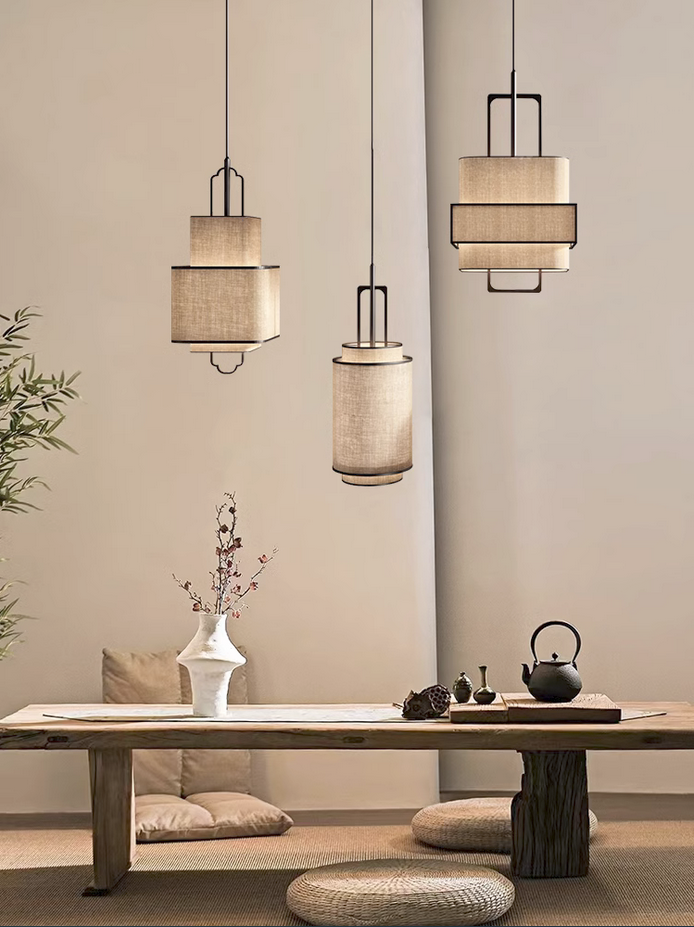 Chinese Style Fabric Restaurant Pendant Light CNS500picture3