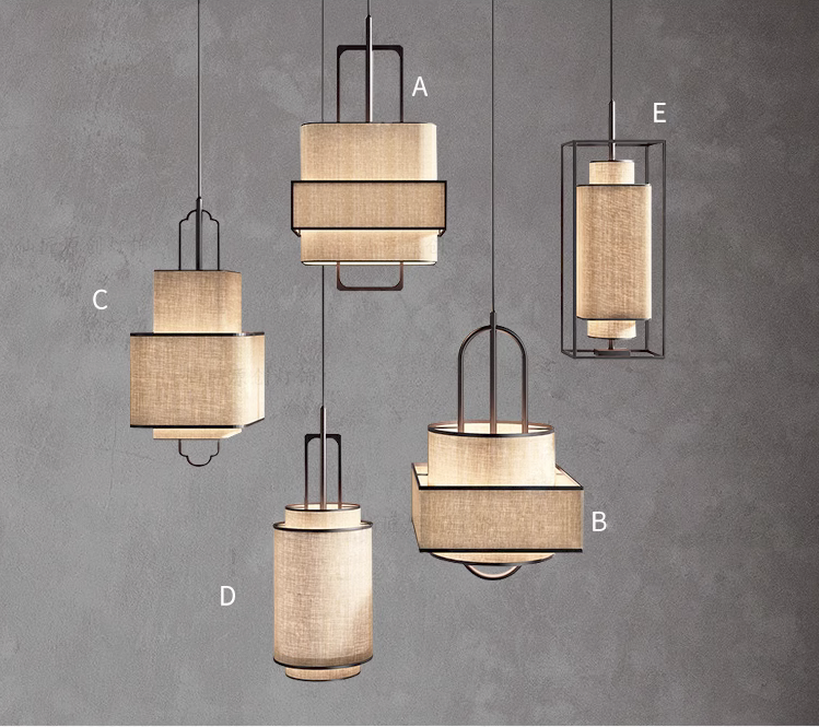 Chinese Style Fabric Restaurant Pendant Light CNS500picture6